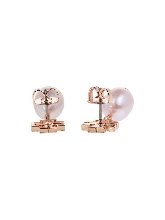 Kira Pave Pearl Drop Earrings Rose - TORY BURCH - BALAAN 4