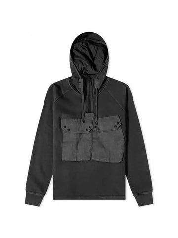 Felpa Chiusa Cappuccio Garment-Dye Hooded Anorak Black - TEN C - BALAAN 1