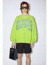 Bubble Logo Crew Neck Sweatshirt Green - ACNE STUDIOS - BALAAN 5