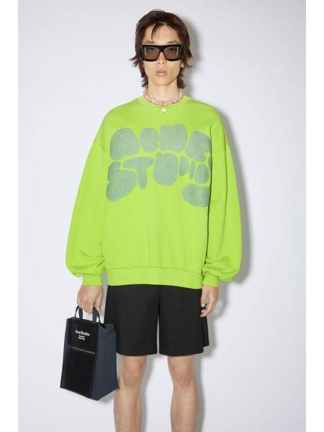 Bubble Logo Crew Neck Sweatshirt Green - ACNE STUDIOS - BALAAN 5