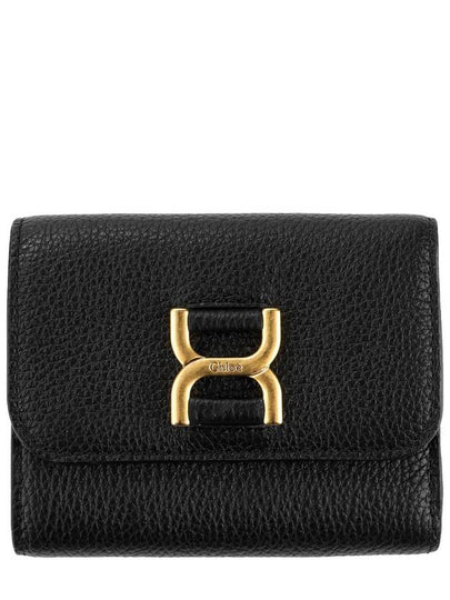 Women's Grain Leather Marcie Half Wallet Black - CHLOE - BALAAN 2