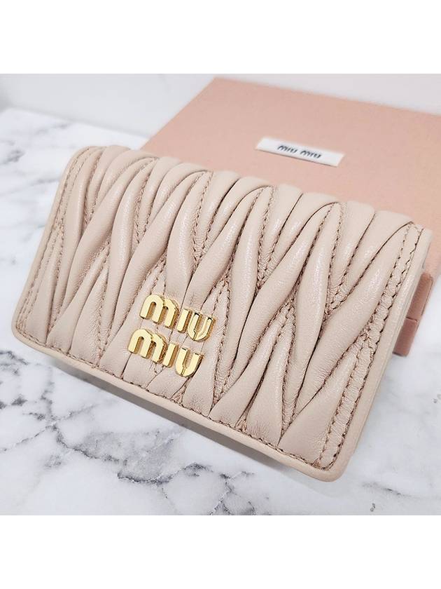 Matelasse Nappa Leather Half Wallet Powder Pink - MIU MIU - BALAAN 9