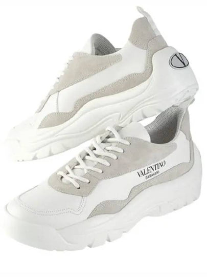 Gumboy Calfskin Low Top Sneakers White - VALENTINO - BALAAN 2