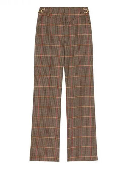 Houndstooth Tailored Check Straight Pants Brown - BURBERRY - BALAAN 2