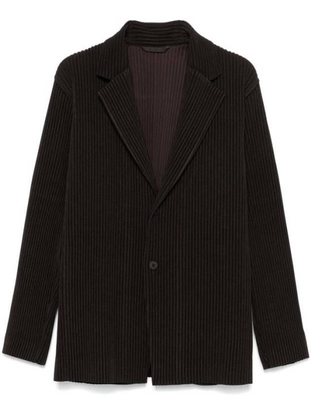 Kersey Pleats Suit Set Jacket Brown - ISSEY MIYAKE - BALAAN 1