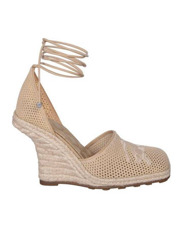 Plunge Mesh Wedge Heel Espadrilles Field - BURBERRY - BALAAN 1