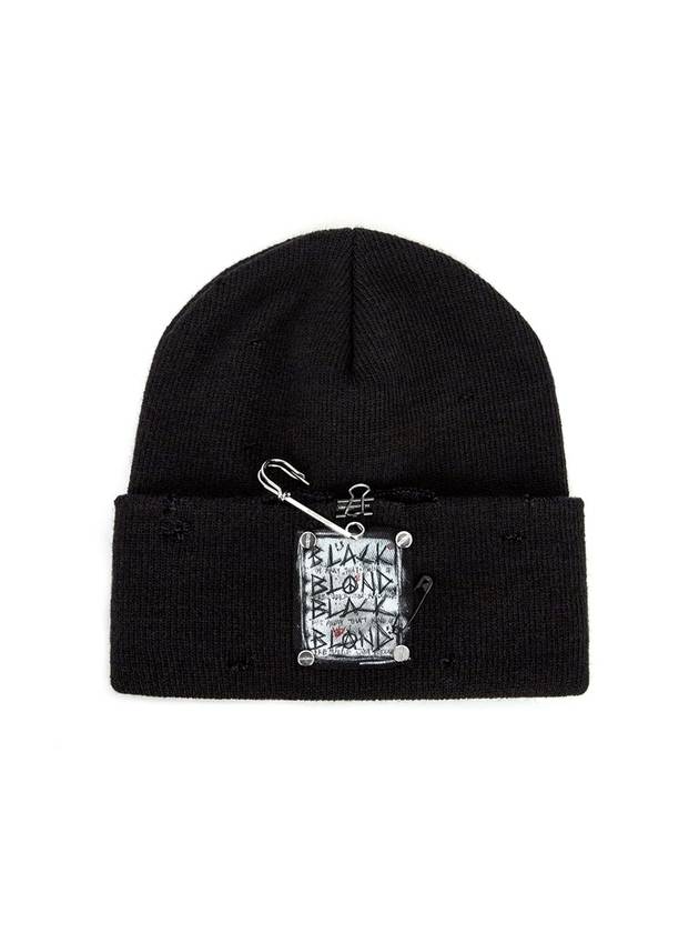 Disorder Patch Beanie Black - BLACKBLOND - BALAAN 1