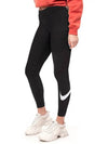 Sportswear Essential Mid-rise Swoosh Leggings Black - NIKE - BALAAN 2