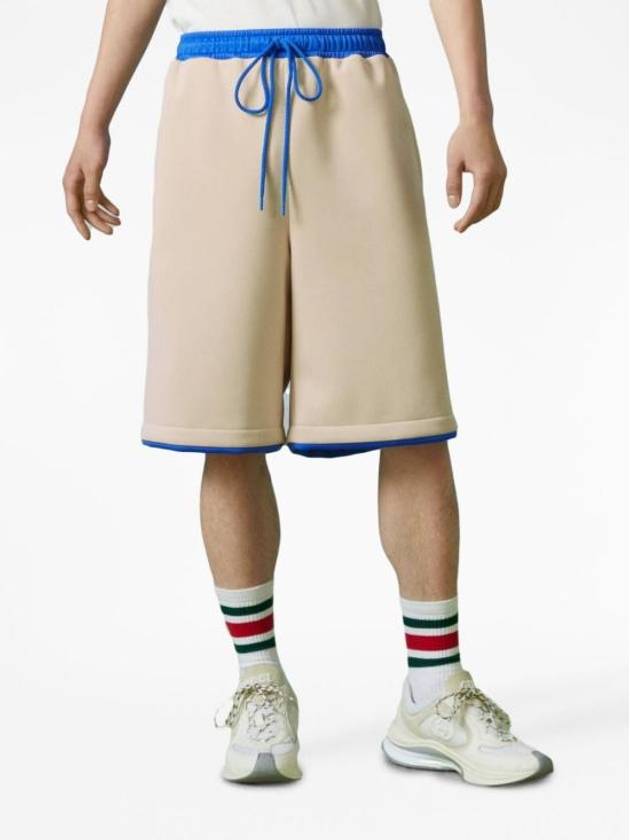 Neoprene Basketball Shorts Ivory - GUCCI - BALAAN 6