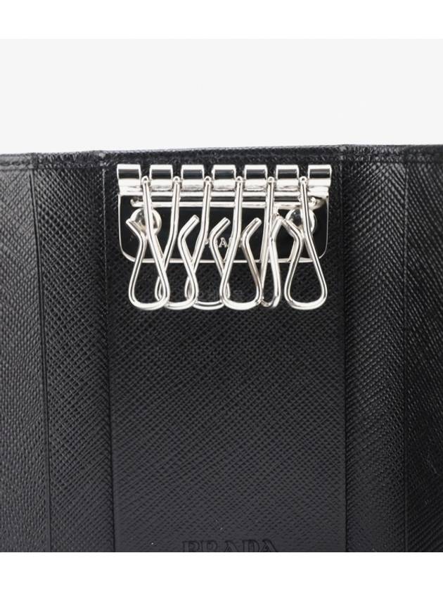 Saffiano Key Holder Black - PRADA - BALAAN 5