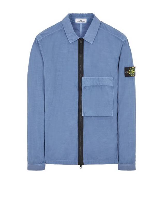 Naslan Garment Dyed Compass Patch Zip-up Jacket Blue - STONE ISLAND - BALAAN 2