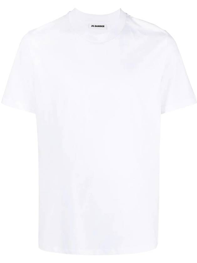 Classic Crew Neck Cotton Short Sleeve T-Shirt White - JIL SANDER - BALAAN 1