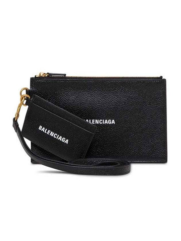 bash print logo card wallet black - BALENCIAGA - BALAAN.