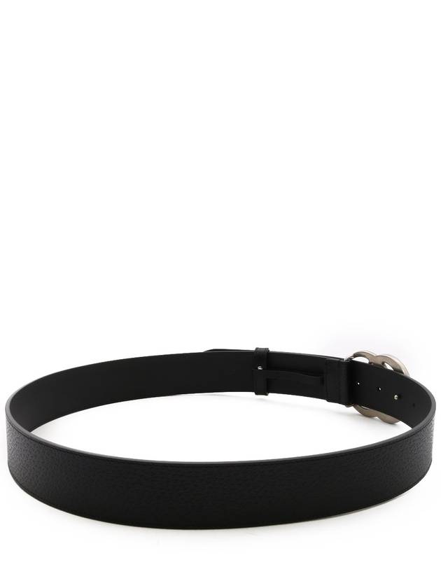 GG Marmont Double Buckle Belt Black Silver - GUCCI - BALAAN 3