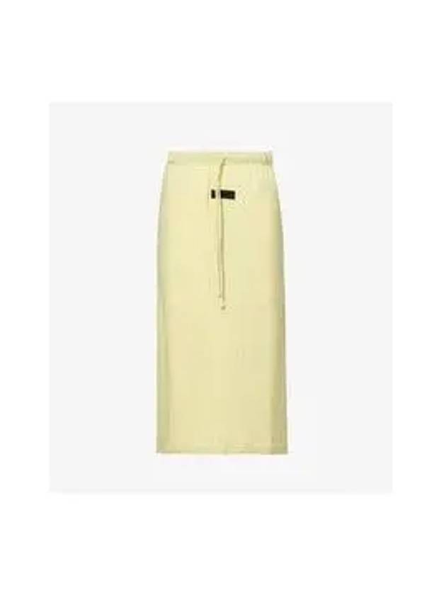 Essential Women's Canary Cotton Midi H-Line Skirt Yellow - FEAR OF GOD - BALAAN 8