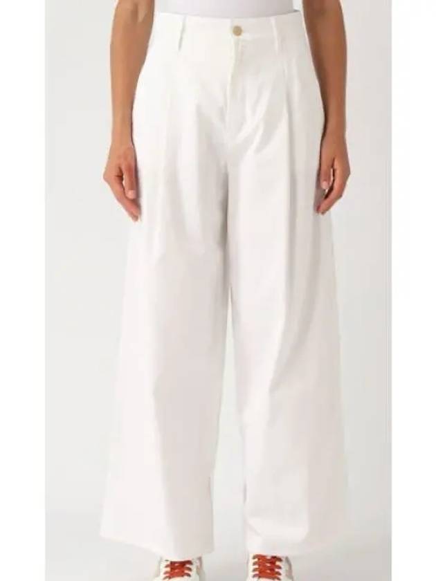 Vincent Cotton Wide Pants White - MAX MARA - BALAAN 2