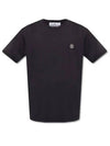 Wappen Logo Patch Short Sleeve T-Shirt Black - STONE ISLAND - BALAAN 2