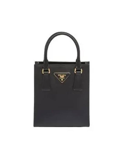 Triangular Logo Saffiano Leather Tote Bag Nero - PRADA - BALAAN 2