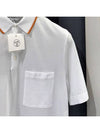 Men Piqures sellier Cotton Polo Shirt White - HERMES - BALAAN 8