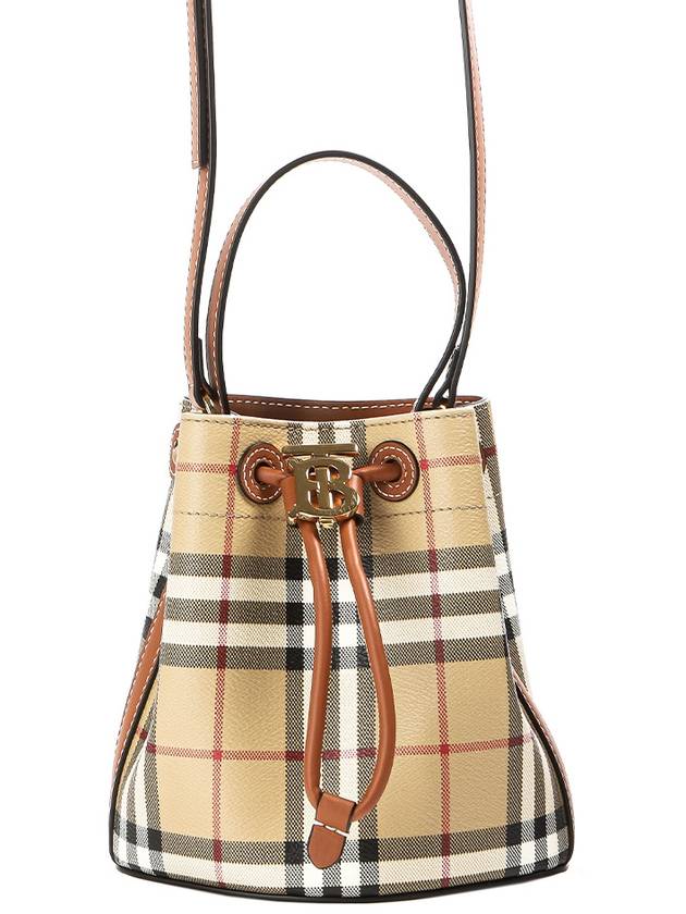 Check Bucket Bag Beige - BURBERRY - BALAAN 2