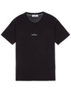 Garment Dyed Institutional One Print Cotton Jersey Short Sleeve T-Shirt Black - STONE ISLAND - BALAAN 2