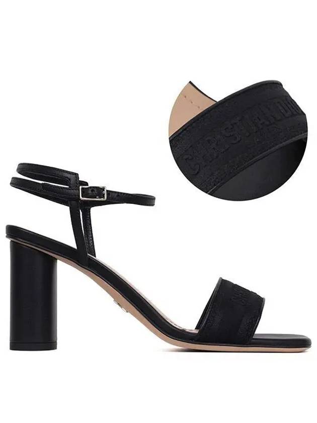 Dway Satin Sandal Heels Black - DIOR - BALAAN 2