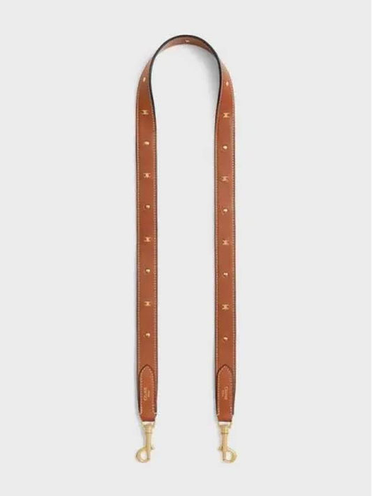 Long strap Triomphe studded smooth calfskin tan - CELINE - BALAAN 1