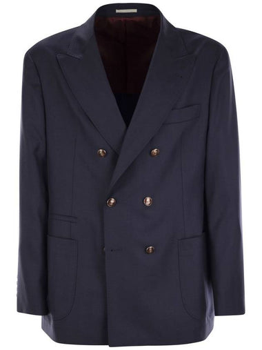 One-and-a-half-breasted deconstructed jacket in virgin wool - BRUNELLO CUCINELLI - BALAAN 1