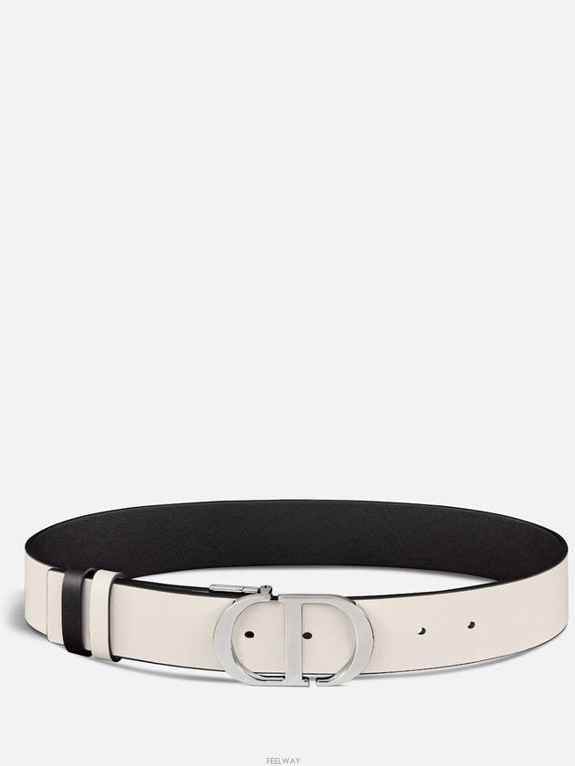 30 Montaigne Reversible Belt White Black - DIOR - BALAAN 4