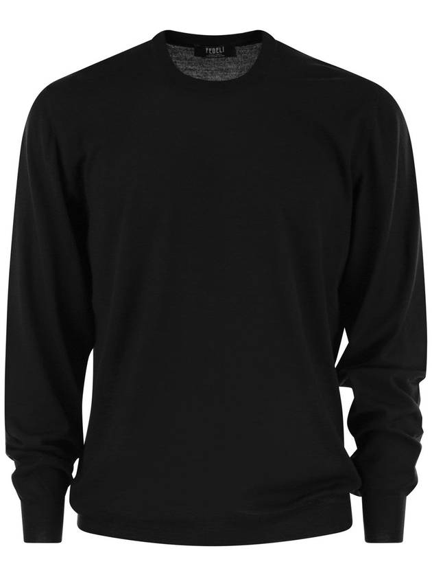 Crew-neck sweater in virgin wool - FEDELI - BALAAN 1