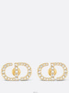 Petit CD Stud Crystal Earrings Gold - DIOR - BALAAN 2