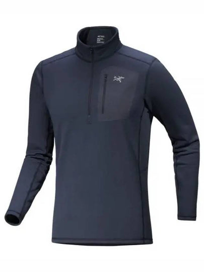 Rho Heavyweight Zip Neck Long Sleeve T-Shirt Black Sapphire - ARC'TERYX - BALAAN 2