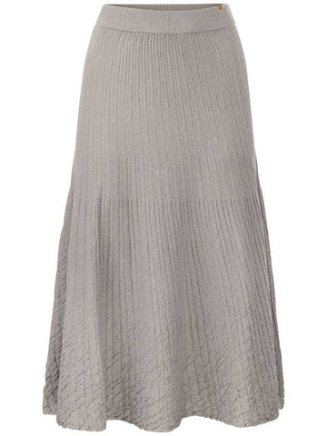 Metallised viscose midi skirt - ELISABETTA FRANCHI - BALAAN 1