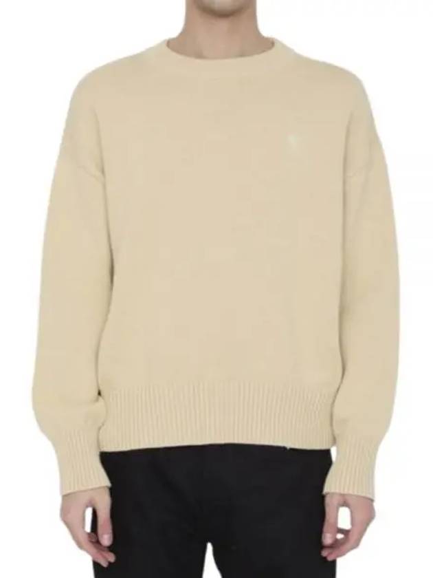 De Coeur Crewneck Knit Top Ivory - AMI - BALAAN 2