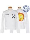 Flamed Bart Crew Neck Long Sleeve T-Shirt White - OFF WHITE - BALAAN 4