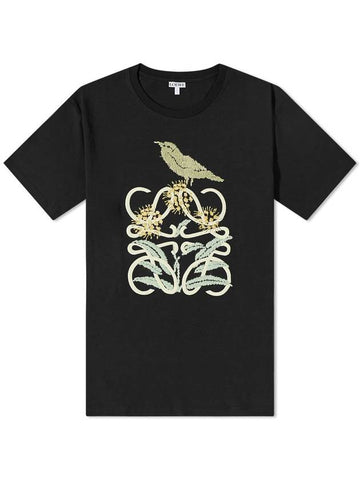 Men's Herbarium Anagram Short Sleeve T-Shirt Black - LOEWE - BALAAN 1