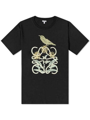 Men's Herbarium Anagram Short Sleeve T-Shirt Black - LOEWE - BALAAN 1