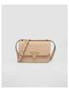 Saffiano Leather Shoulder Bag Sand Beige - PRADA - BALAAN 2