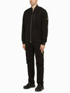 Men's Cupro Cotton Twill TC Bomber Jacket Black - STONE ISLAND - BALAAN 6