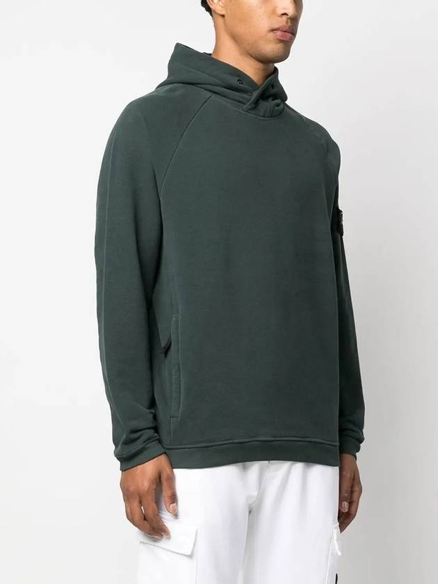 Logo Patch Hoodie Green - STONE ISLAND - BALAAN 4