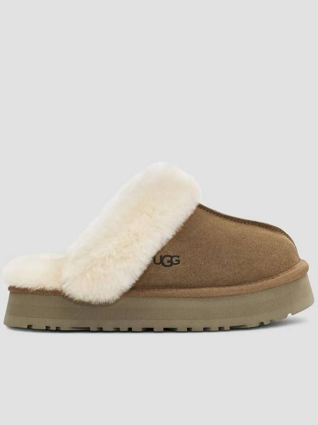 Women's Diskett Fleece Platform Slippers Brown - UGG - BALAAN 3