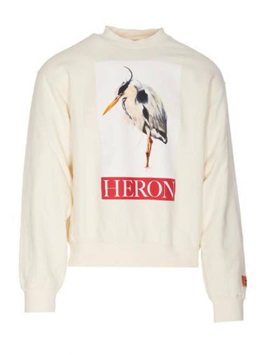 Bird Painted Sweatshirt White - HERON PRESTON - BALAAN 1