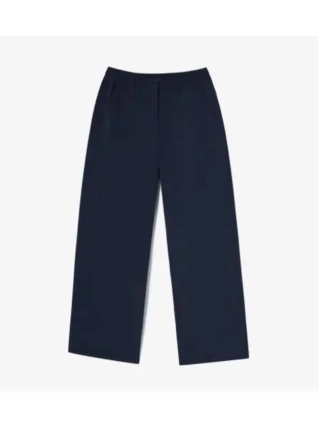 Women s Straight Woven Pants Dark Navy - LACOSTE - BALAAN 1