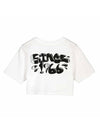 Busted Type Crew Crop Short Sleeve T-Shirt White - VANS - BALAAN 1