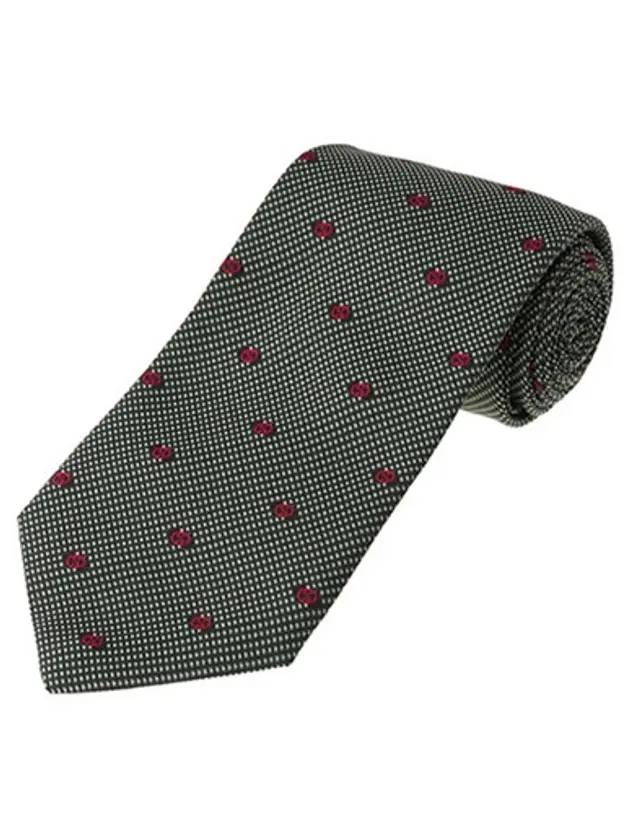 GG Interlocking Logo Silk Tie Green - GUCCI - BALAAN 1