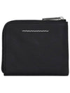 Logo Leather Zipper Card Wallet Black - MAISON MARGIELA - BALAAN 2