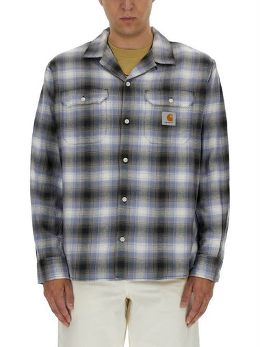 Blanchard Check Long Sleeve Shirt Charm Blue - CARHARTT WIP - BALAAN 1