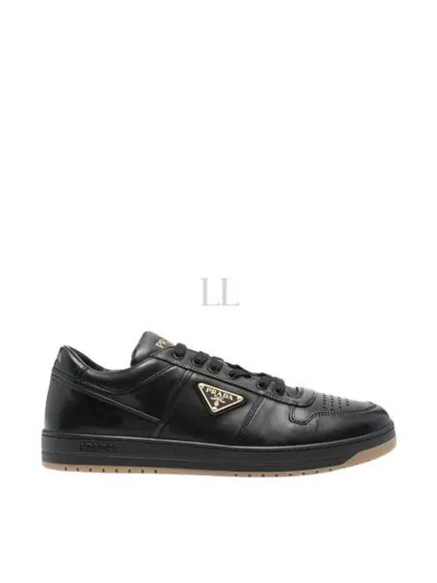 Downtown Nappa Leather Low Top Sneakers Black - PRADA - BALAAN 2