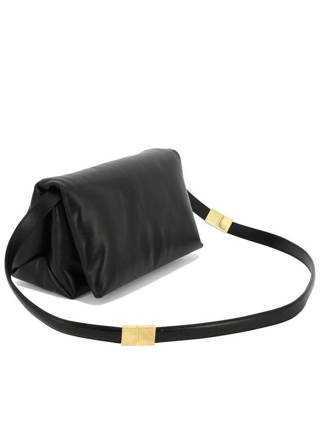 Prisma Medium Leather Shoulder Bag Black - MARNI - BALAAN 4