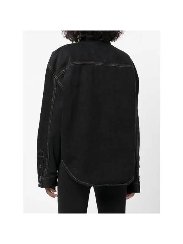 Flap pocket denim jacket W4006PC BLACK - WARDROBE.NYC - BALAAN 4